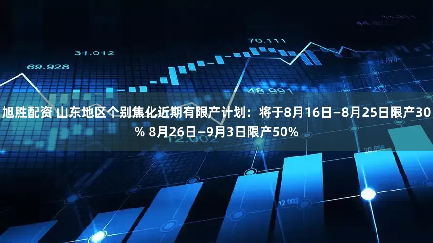 旭胜配资 山东地区个别焦化近期有限产计划：将于8月16日—8月25日限产30% 8月26日—9月3日限产50%